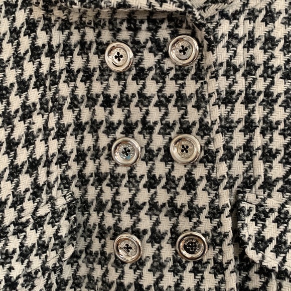 Epic Miss Sixty houndstooth coat with large silver tone buttons size XL - Picture 7 of 10